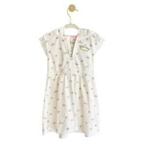 DISNEY Store Girls 3T Princess Swim Cover up Hooded Terrycloth - Like New